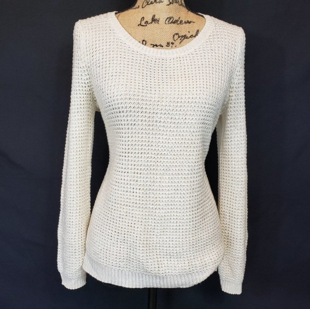 Olive & Oak Lace Up Sweater